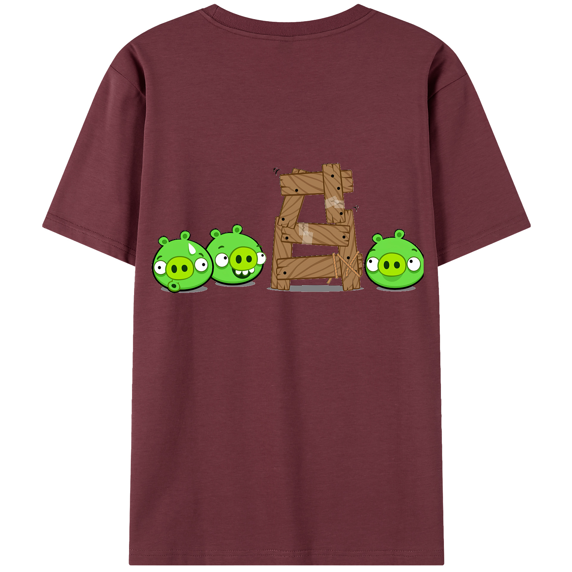 （画像用） Angry Birds アングリーバード 綿100％半袖Tシャツ（背面プリント）